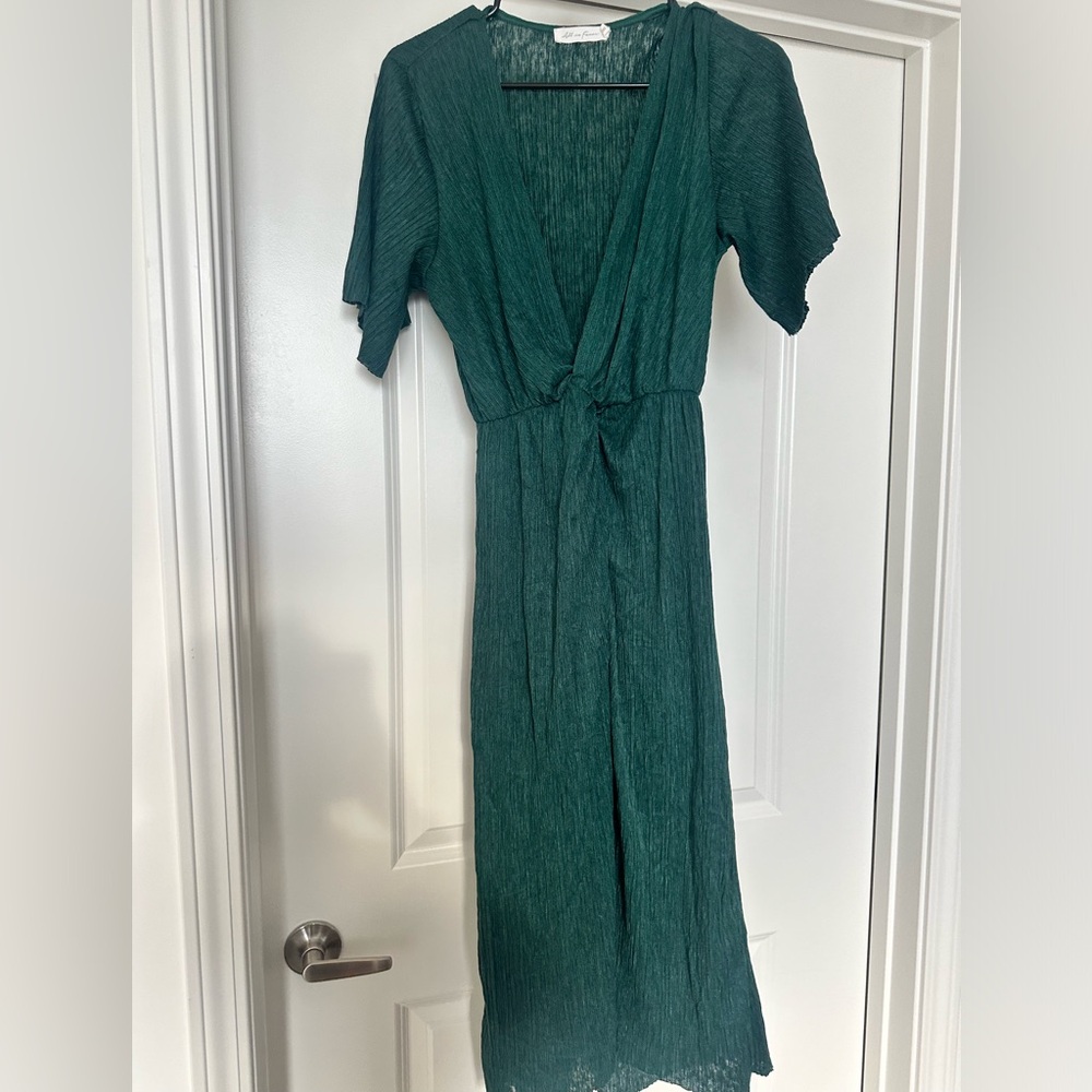 Green twist midi. Worn once